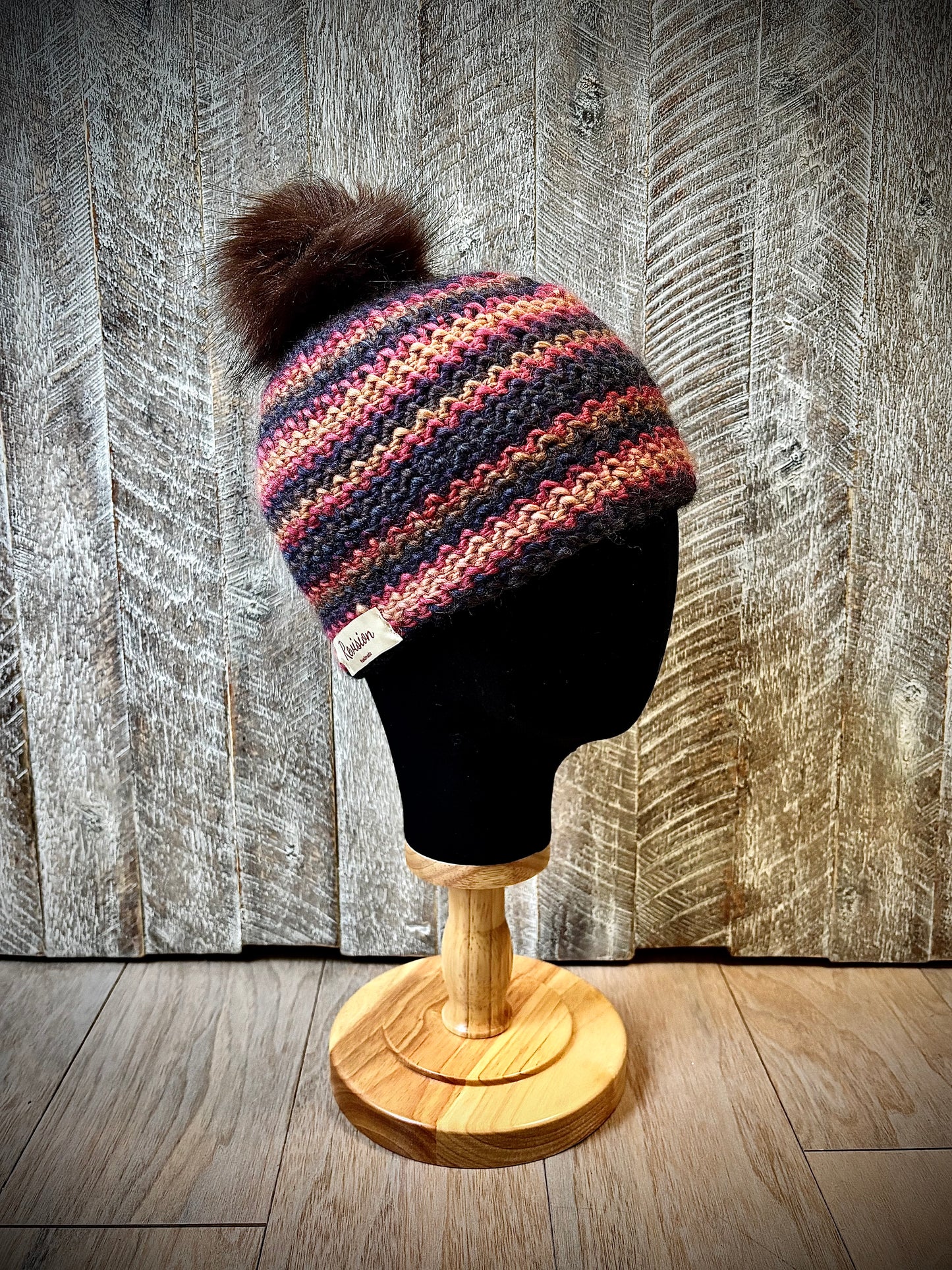 Crochet Hats with Removable Pom