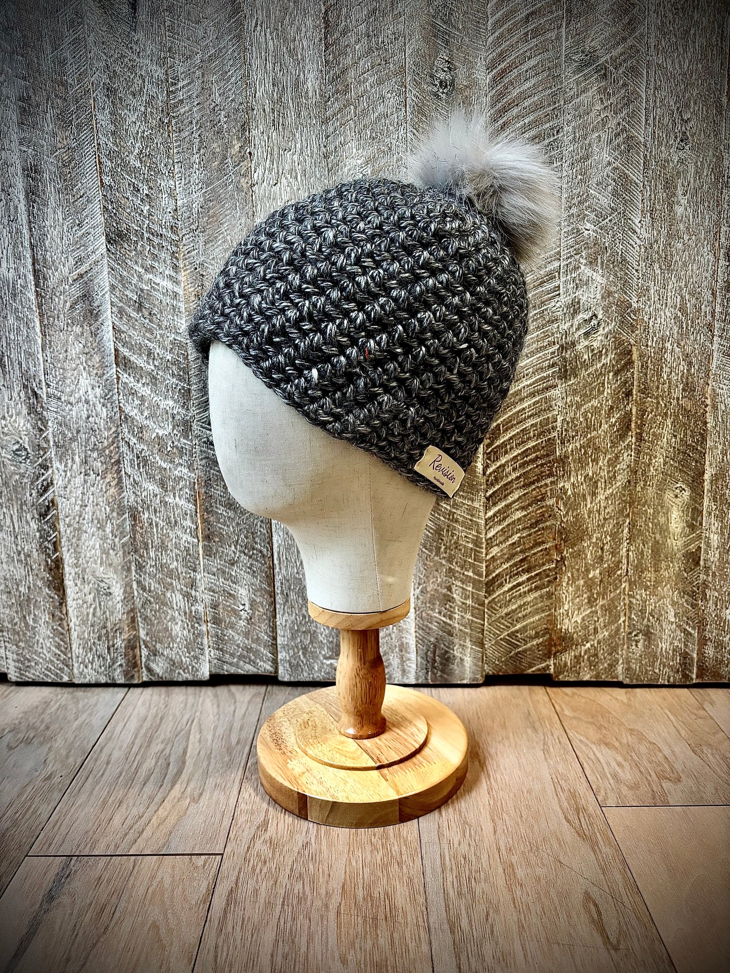 Crochet Hats with Removable Pom