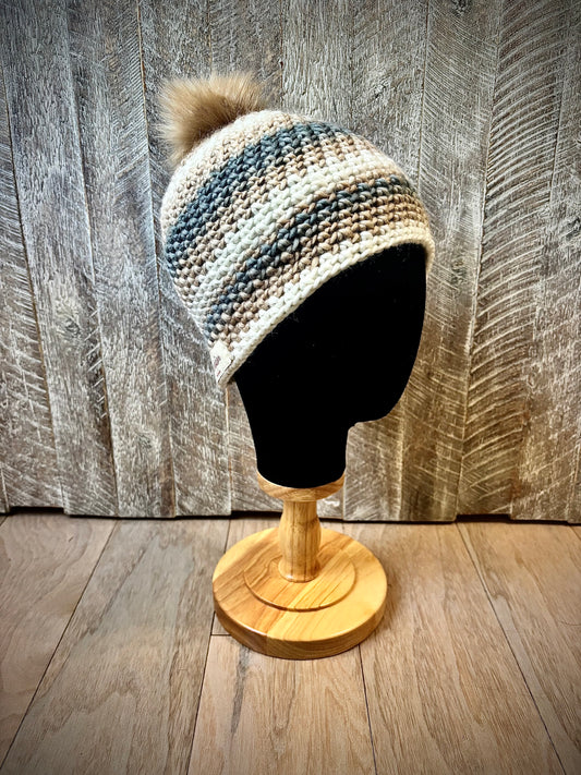 Crochet Hats with Removable Pom