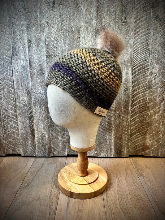 Crochet Hats with Removable Pom