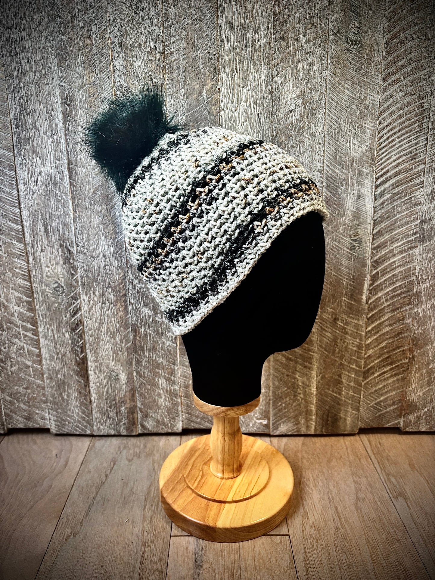 Crochet Hats with Removable Pom