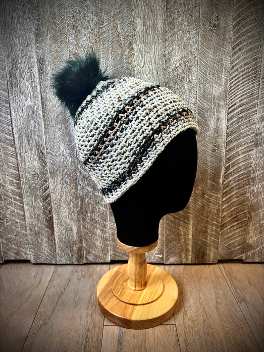 Crochet Hats with Removable Pom