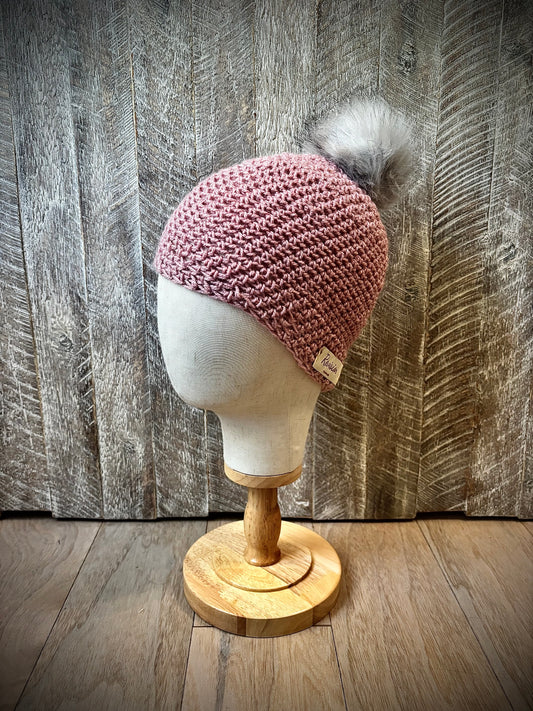Crochet Hats with Removable Pom