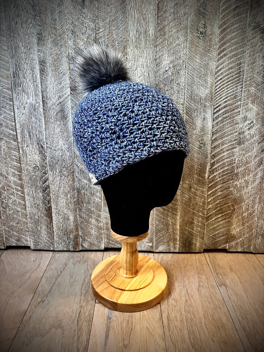 Crochet Hats with Removable Pom