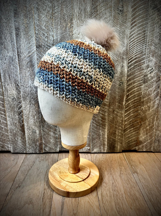 Crochet Hats with Removable Pom