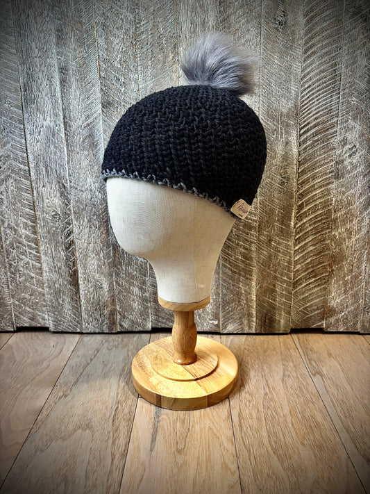 Crochet Hats with Removable Pom