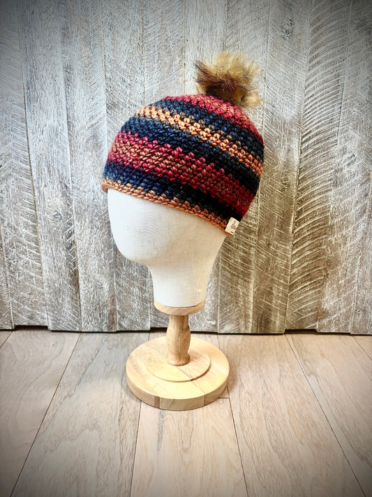Crochet Hats with Removable Pom