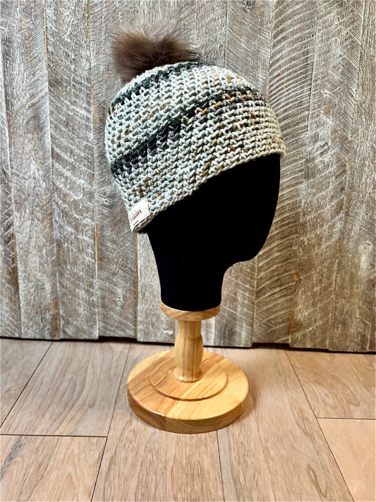Crochet Hats with Removable Pom