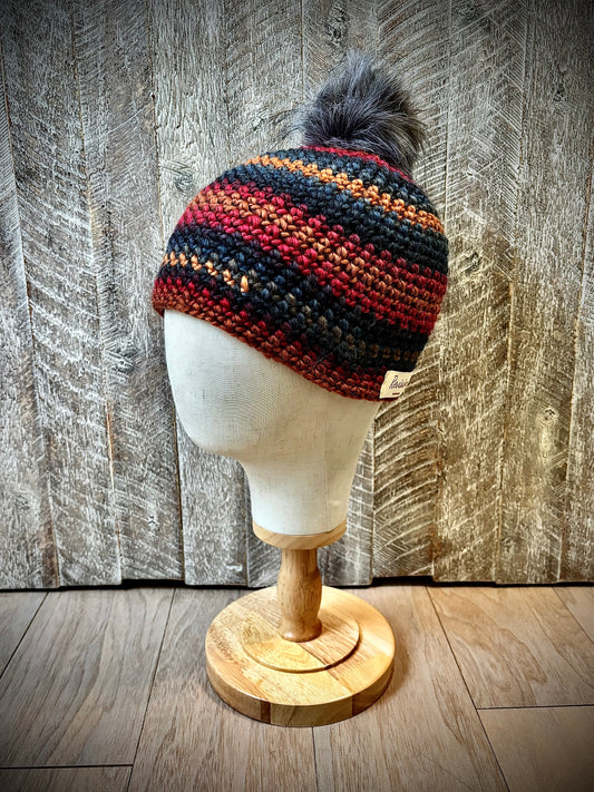 Crochet Hats with Removable Pom
