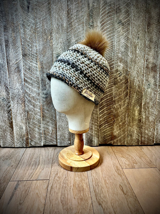 Crochet Hats with Removable Pom
