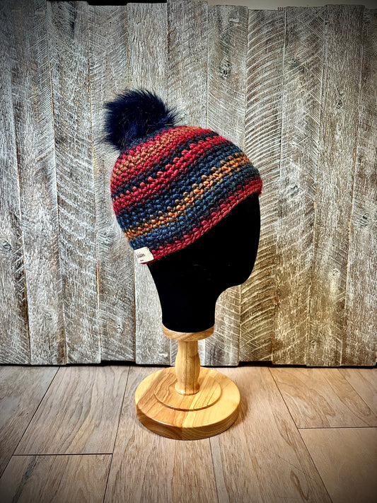 Crochet Hats with Removable Pom