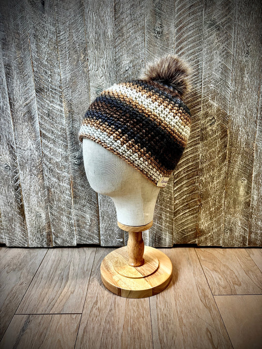 Crochet Hats with Removable Pom
