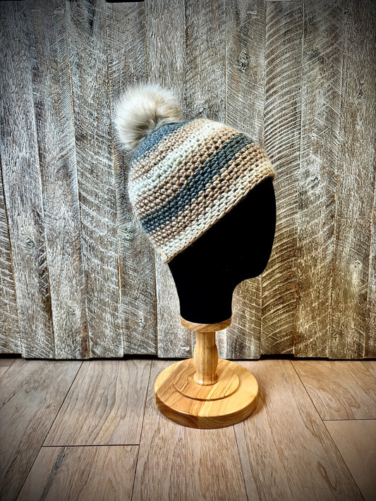 Crochet Hats with Removable Pom