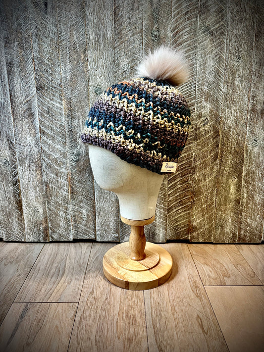 Crochet Hats with Removable Pom