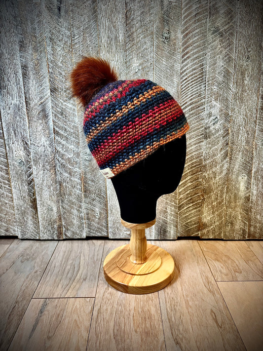 Crochet Hats with Removable Pom