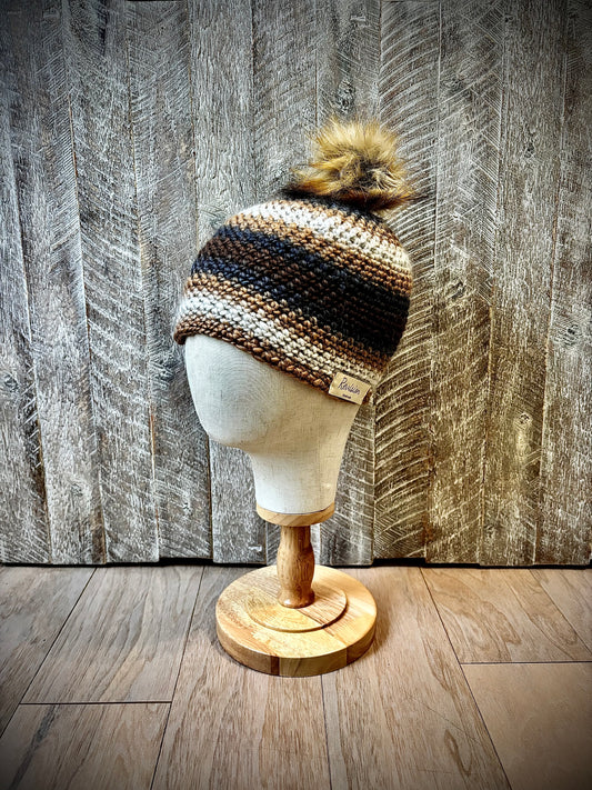 Crochet Hats with Removable Pom