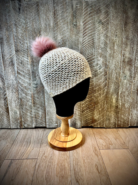 Crochet Hats with Removable Pom