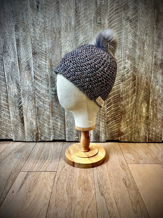 Crochet Hats with Removable Pom