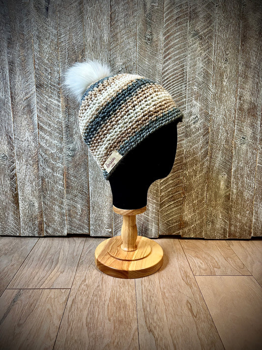 Crochet Hats with Removable Pom